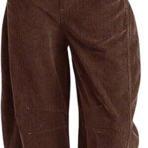 Corduroy Overalls for Women Barrel Wide Leg Bib Corduroy Pants Women Adjustable